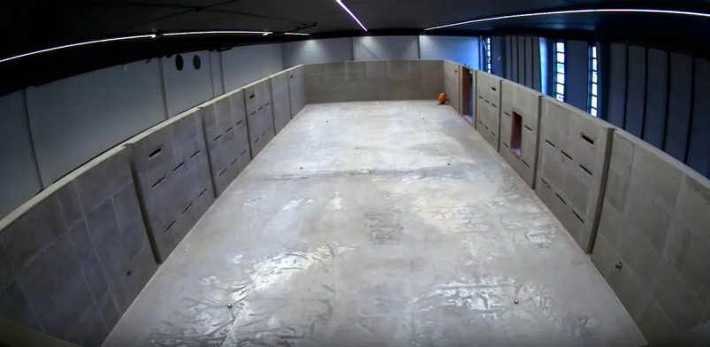 The basin after the concrete pour